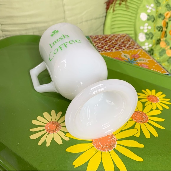 Milk Glass Irish Coffee Mug - Picture 6 of 7
